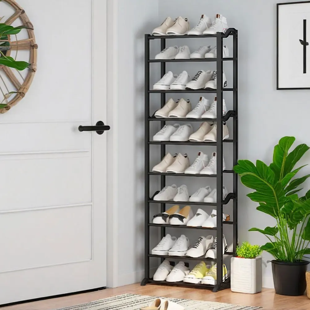 10 Tiers Shoe Rack 30 Pairs Sturdy Shoe Shelf Vertical Boot Organiser for Entryway Closets
