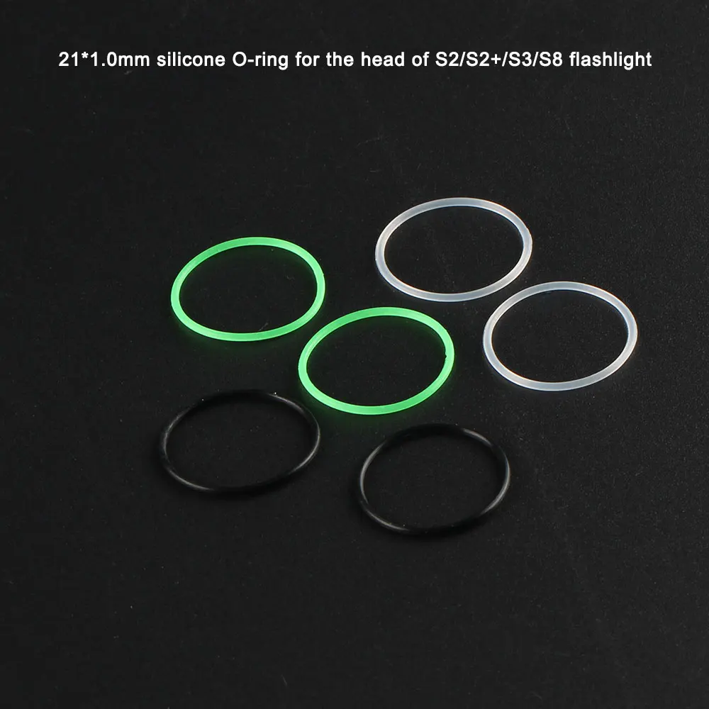 21*1.0mm Silicone O-ring for Glass Lens of S2+ S2 S3 S6 S8 Flashlight silicone ring