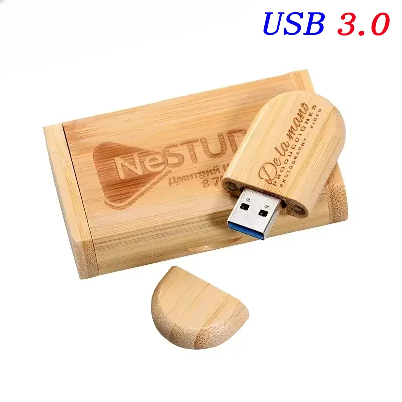 결혼 선물 USB 3.0 스틱 64GB 사용자 정의 로고 나무 상자 플래시 드라이브 32GB Pendrive 무료 샘플 U 디스크 16GB 8GB 4GB 메모리 스틱