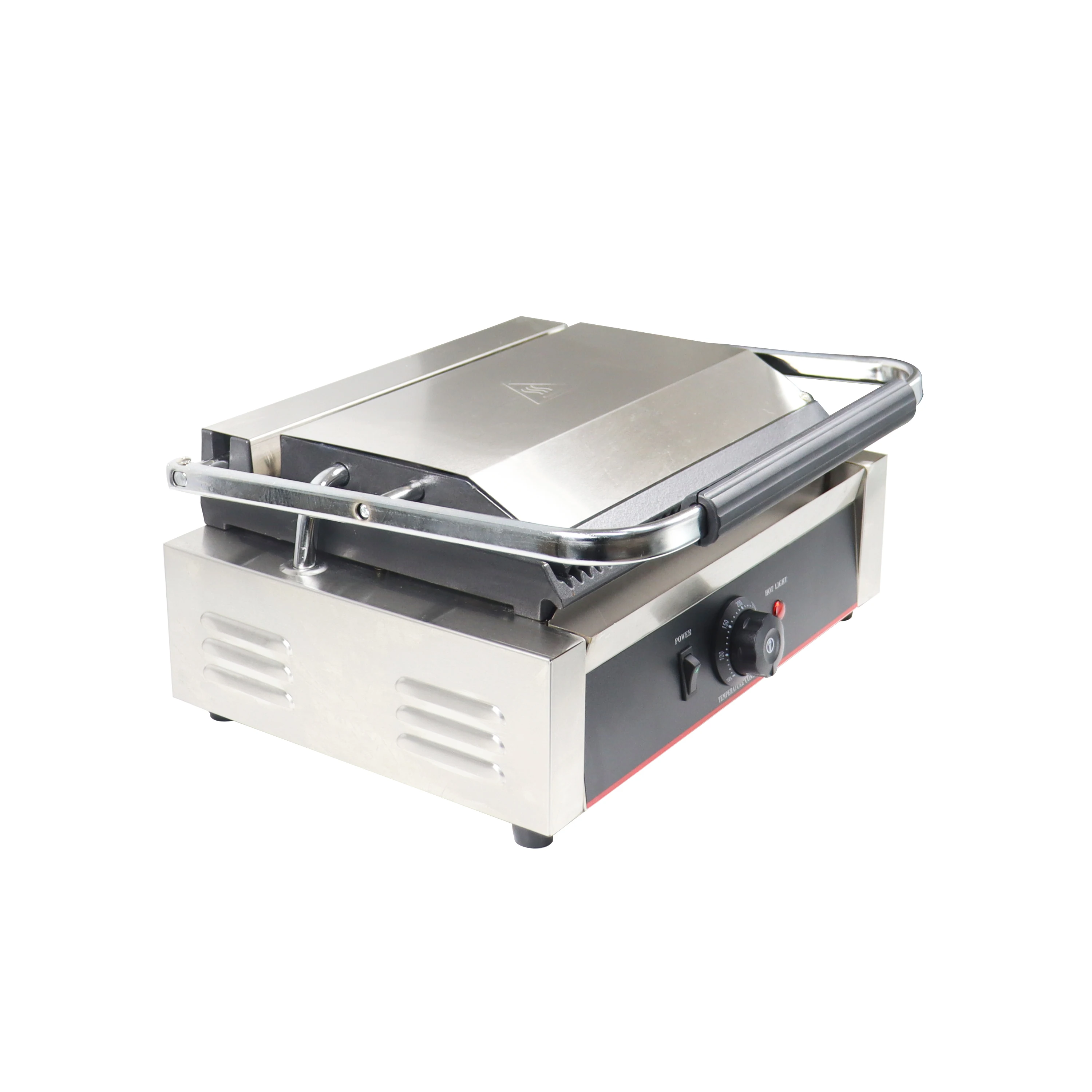 Single Head Panini Griller Sandwich Maker Hot Plates Contact Grill Commercial Griddle Machine With Factory Price