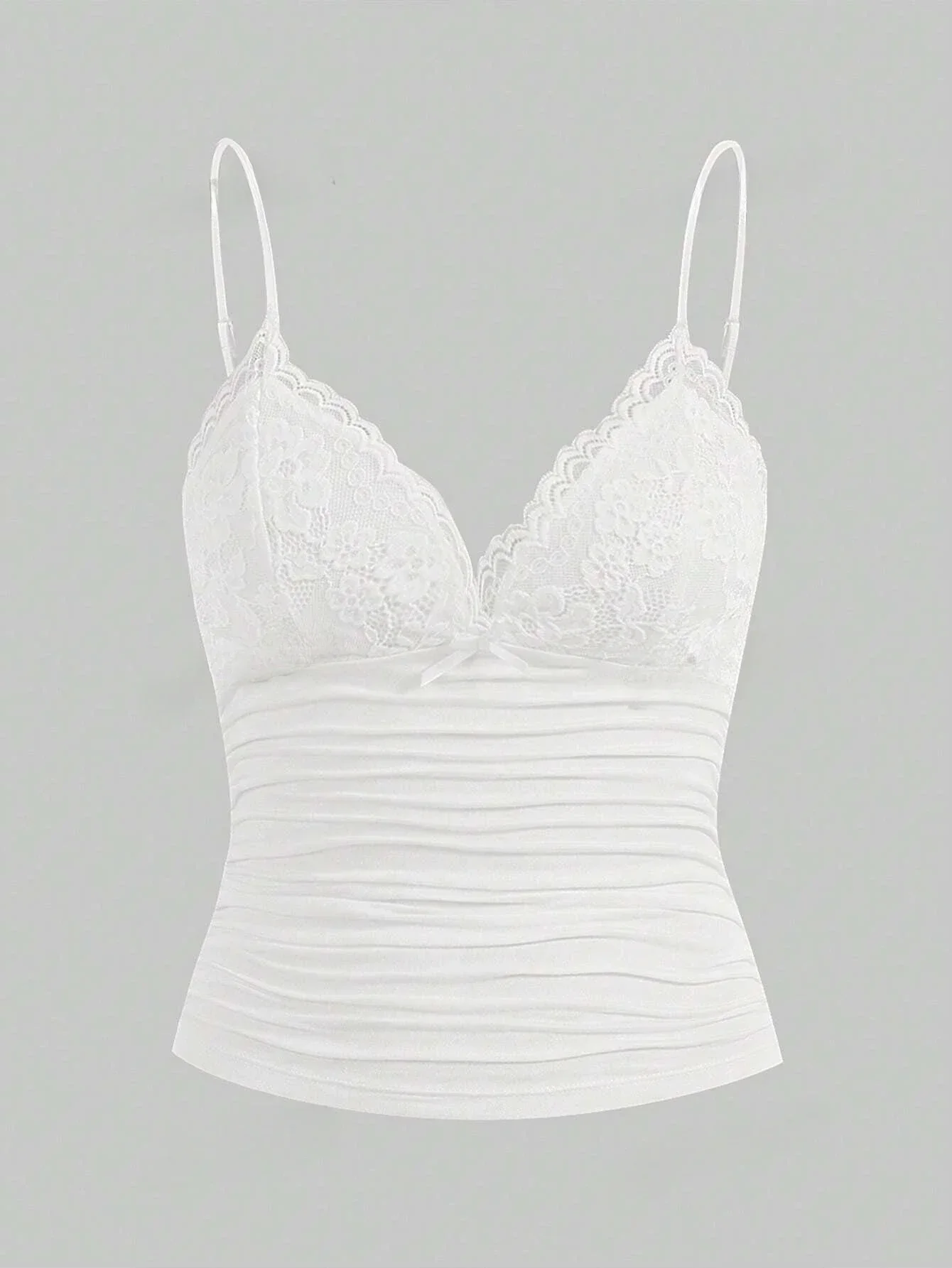 Sexy contraste laço arco frente colheita cami topo feminino 2025 verão grunge punk y2k roupas ruched magro sem costas camiseta