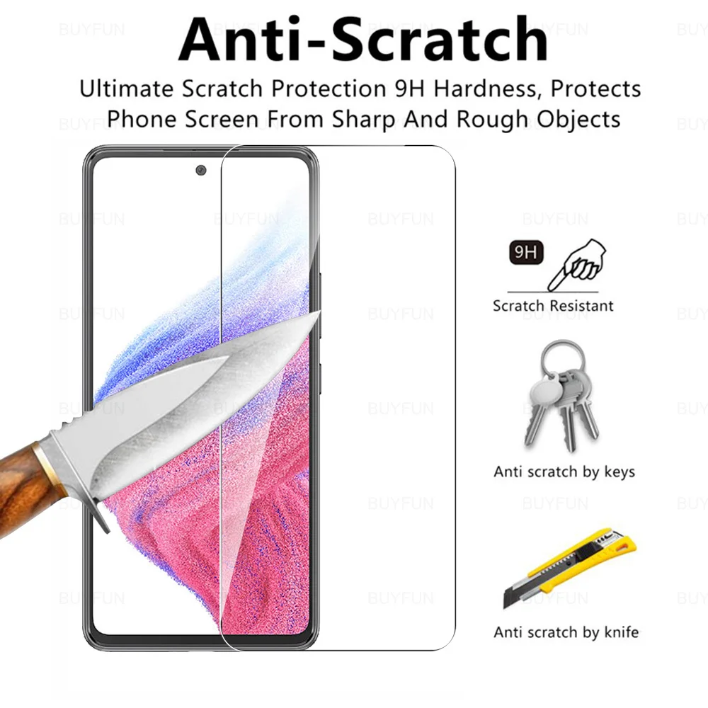 6in1 Tempered Glass Case For Samsung Galaxy A53 5G Camera Protector For Samsung A52s A52 A12 A13 4G A22 A32 A72 Protective Film galaxy s22 ultra wallet case
