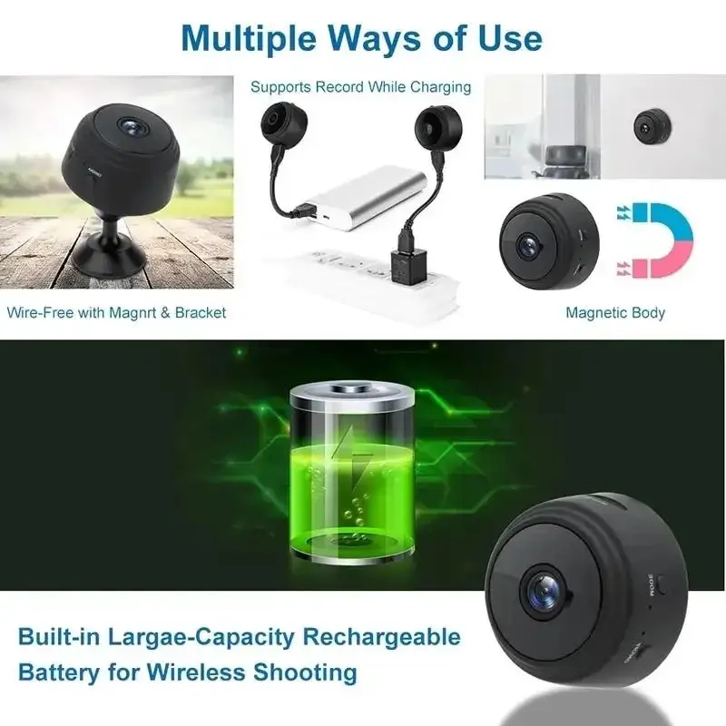 A9 Mini Camera WiFi Wireless Monitoring Security Protection Remote Monitor Camcorders Video Surveillance Smart Home 6