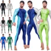 AMORESY Men Sexy Smooth One Piece Bodysuit Running Fitness Catsuit Stretch Cosplay Bodystocking Spandex Overall Zentai Jumpsuits 1