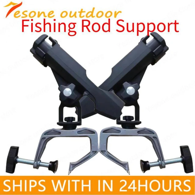 Fishing Rod Support Kayak Boat Fishing Rod Rack Holder Device Guardrail Pole  Frames Yacht Support 360 Degrees Universal Tools - AliExpress