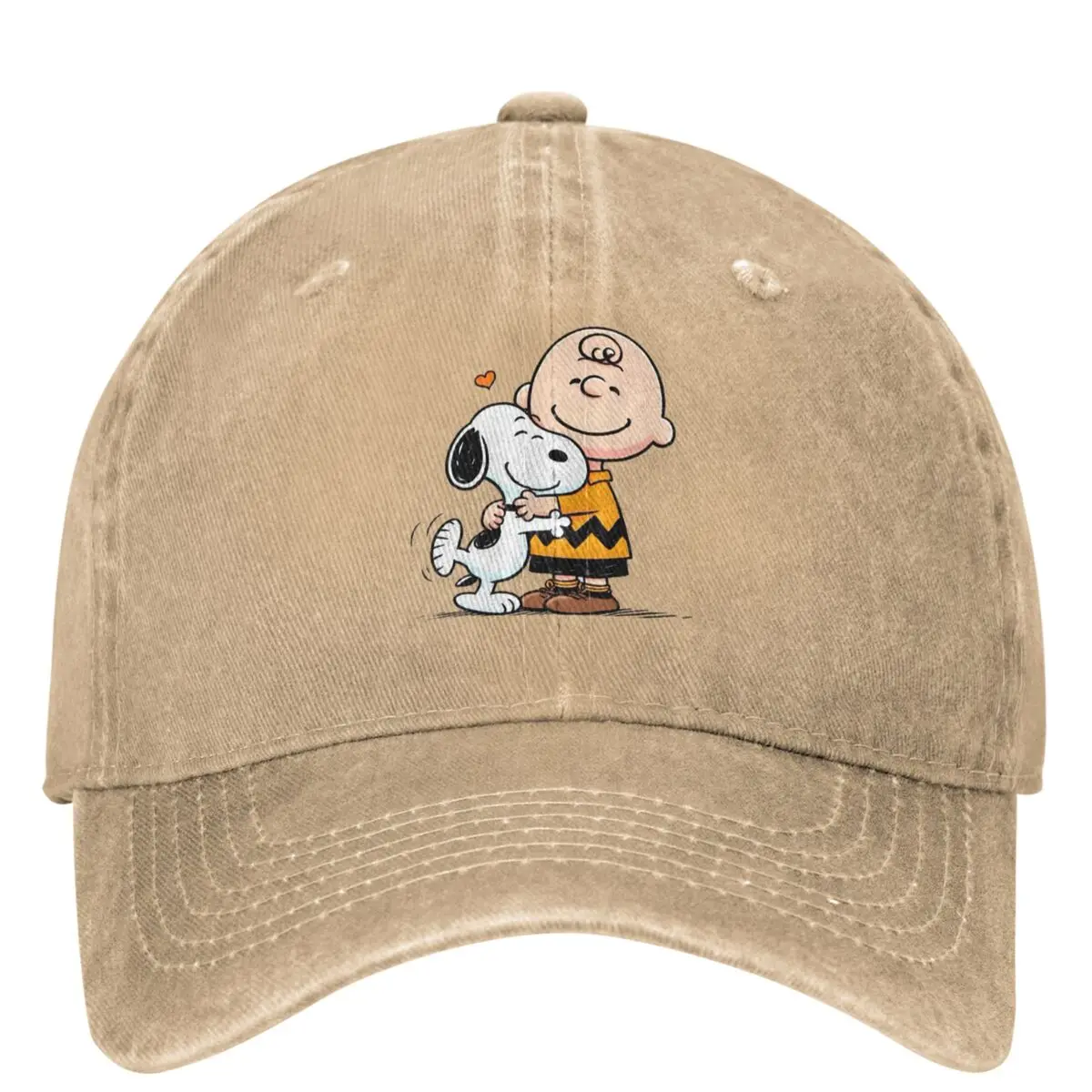 Gorra de béisbol vaquera con forma de corazón de Snoopy y Charlie Brown de Peanuts, gorra de camionero de dibujos animados para papá, gorra de béisbol para mujer con parasol
