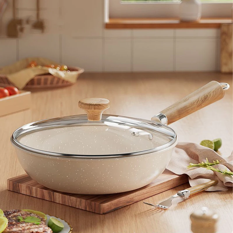 붙지 않는 웍 프라이팬, 가정용 스테이크 프라이팬, 팬케이크 튀김 유도 조리기, 가스 스토브, 특별한 냄비, Maifan 스톤, 붙지 않는 냄비 