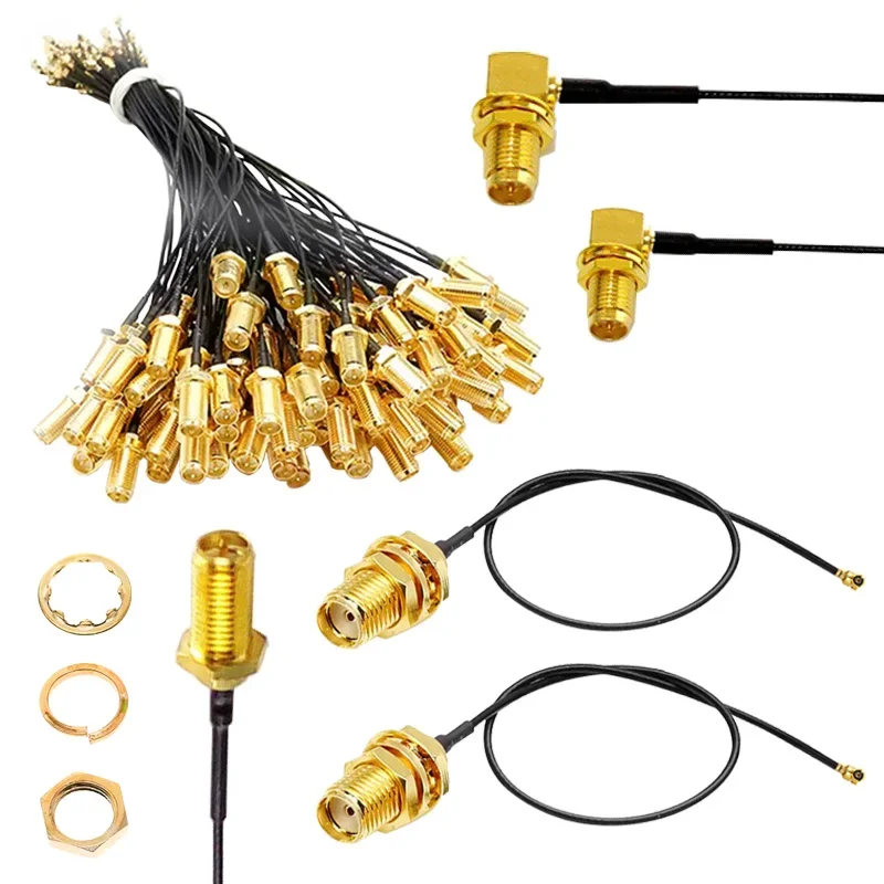 Pack of 2/4/8 Low Loss WiFi Antenna Extension Cables with SMA Female to UFL Connector