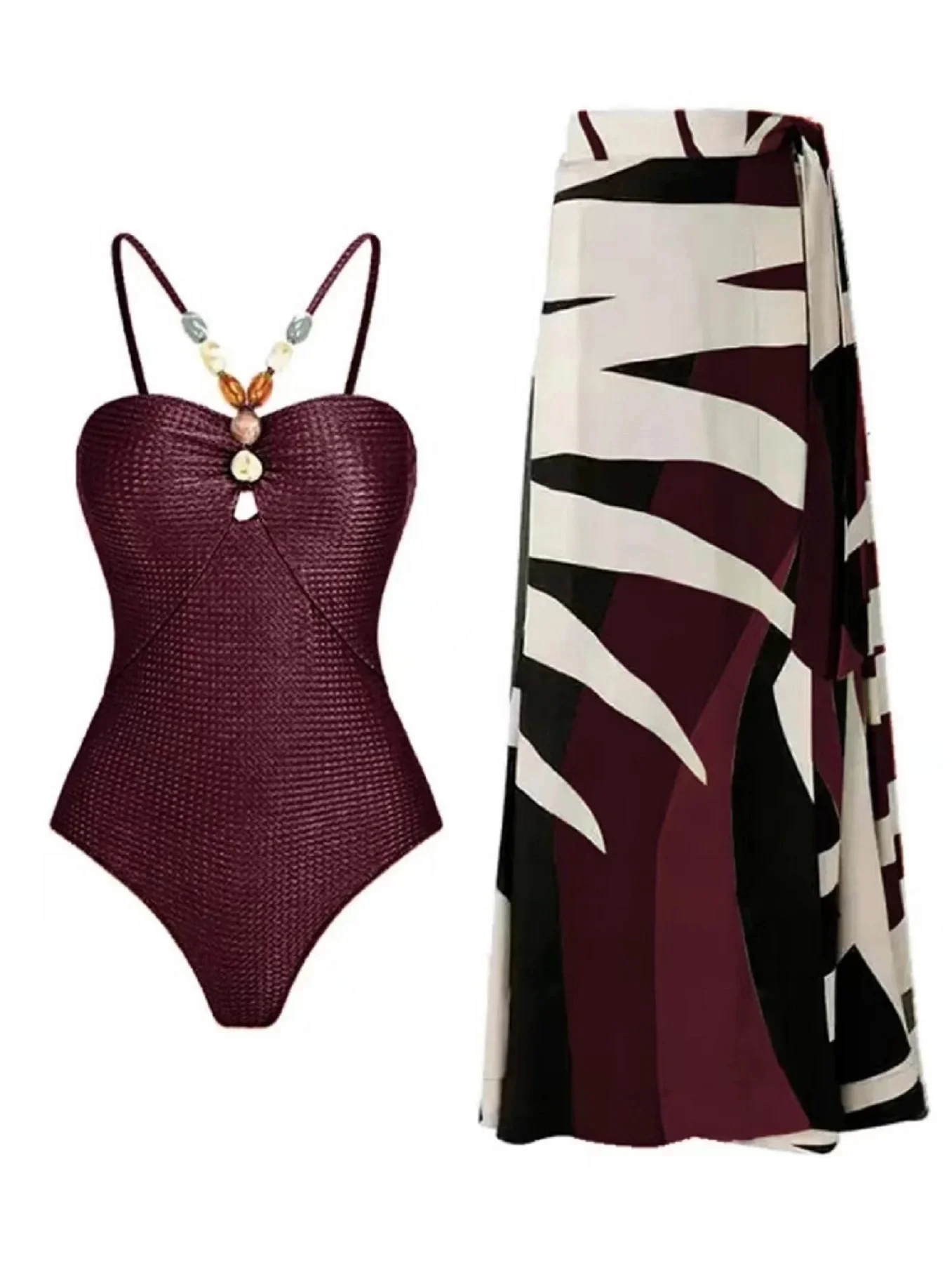 044 wine red suit