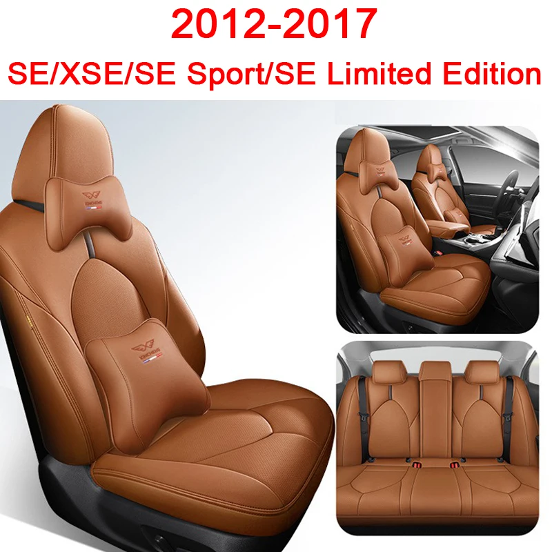 thumbnail image 1 of Fundas de asiento de coche personalizadas para Toyota Camry 2012 2013 2014 2015 2016 2017 con reposacabezas y almohada para el cuello, funda protectora para asiento de coche, 1 of 5