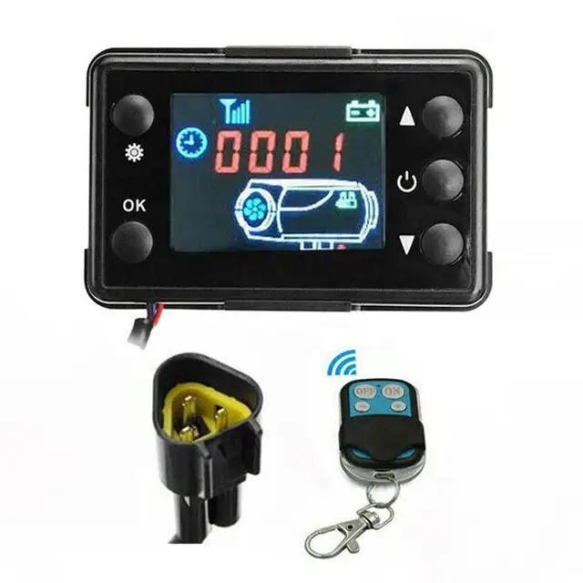 Universal 12V LCD Monitor Schalter + Fernbedienung Zubehör Für Auto Track  Diesel Luft Heizung Parkplatz Heizung Controller Kit j3S5 - AliExpress