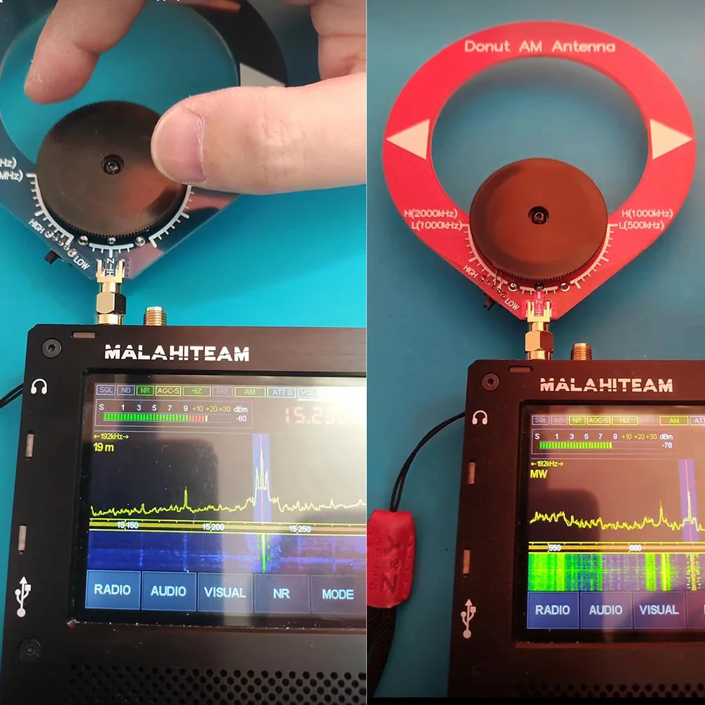 도넛 안테나 AM MW SW MW 단파 안테나, 라디오 안테나 튜닝 링용 소형 도넛 안테나, 버 없음, 4MHz-24MHz, 500kHz-2000kHz