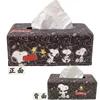 Snoopy New Cartoon PU Tissue Box Tissue Cover Car Removable Tissue Box Storage Box 1