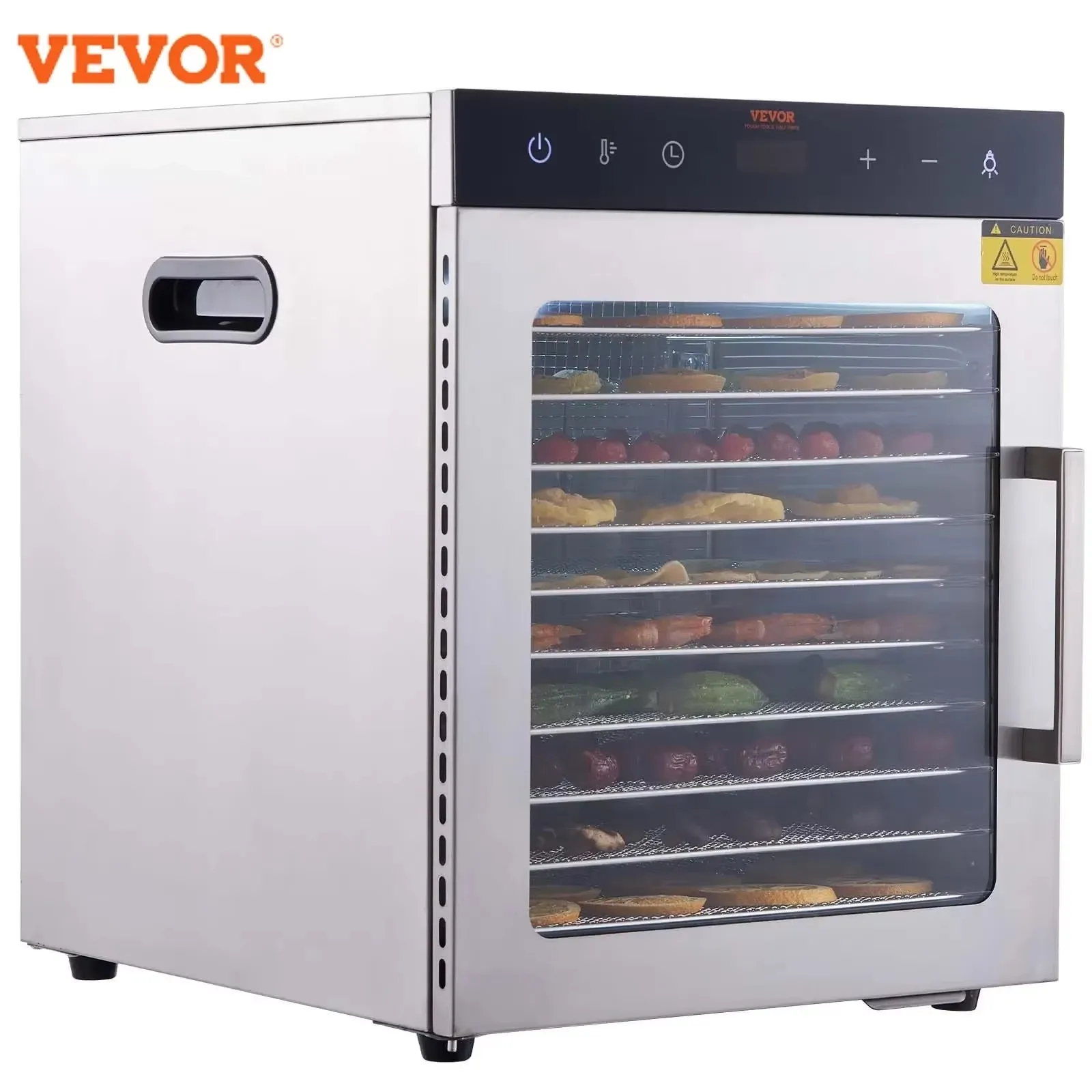 VEVOR Electric Food Dehydrator Machine with 10Tray Food Dehydrator 800/1000W Household Vegetables Fruit Dryer with Digital Timer