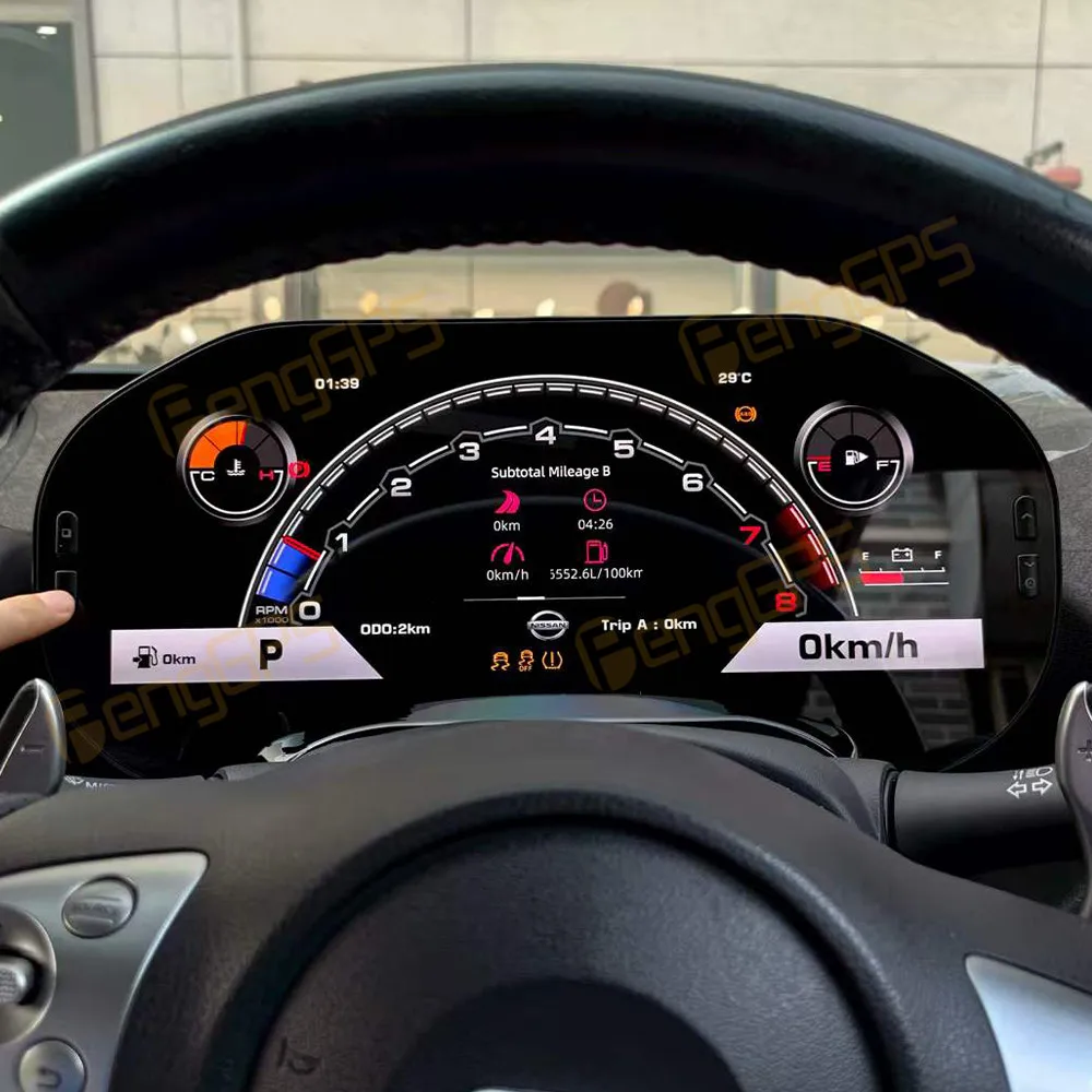닛산 370Z 2008-2019 차량용 LCD 대시보드 디지털 클러스터 가상 조종석 계기판 속도계 다기능