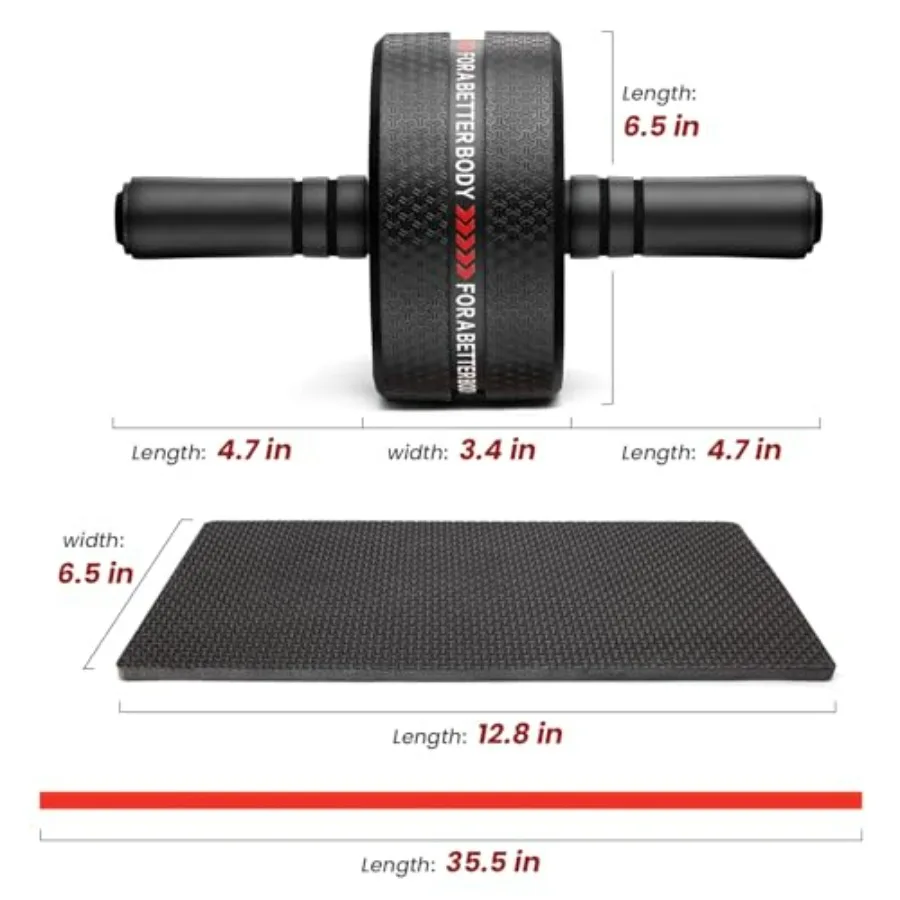 Grip Strengthener & Ab Roller Set