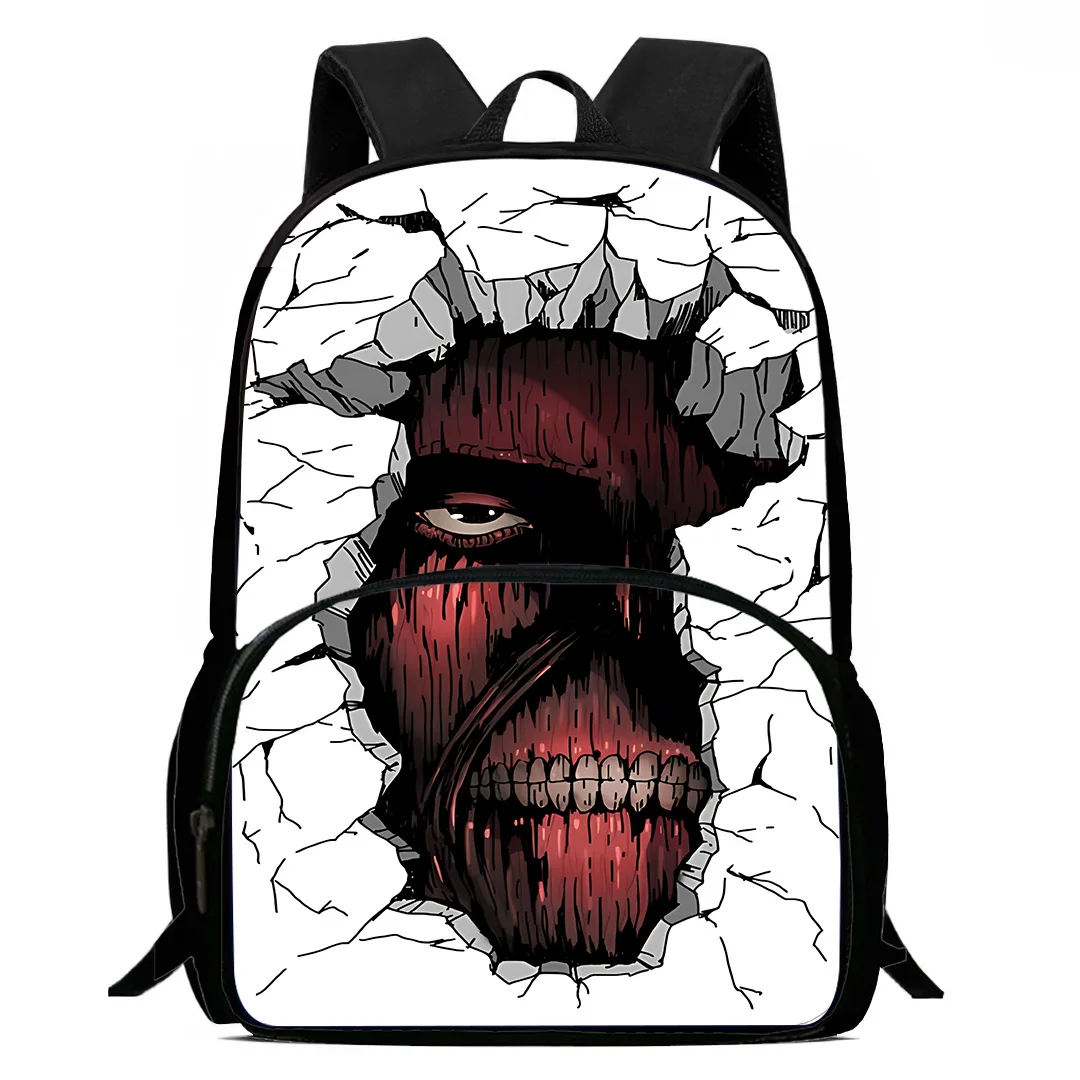 thumbnail image 1 of Mochilas de anime Attack on Titan para niños, niñas, estudiantes, regalo de cumpleaños, mochilas escolares para niños, mochila duradera de gran capacidad para acampar, 1 of 5