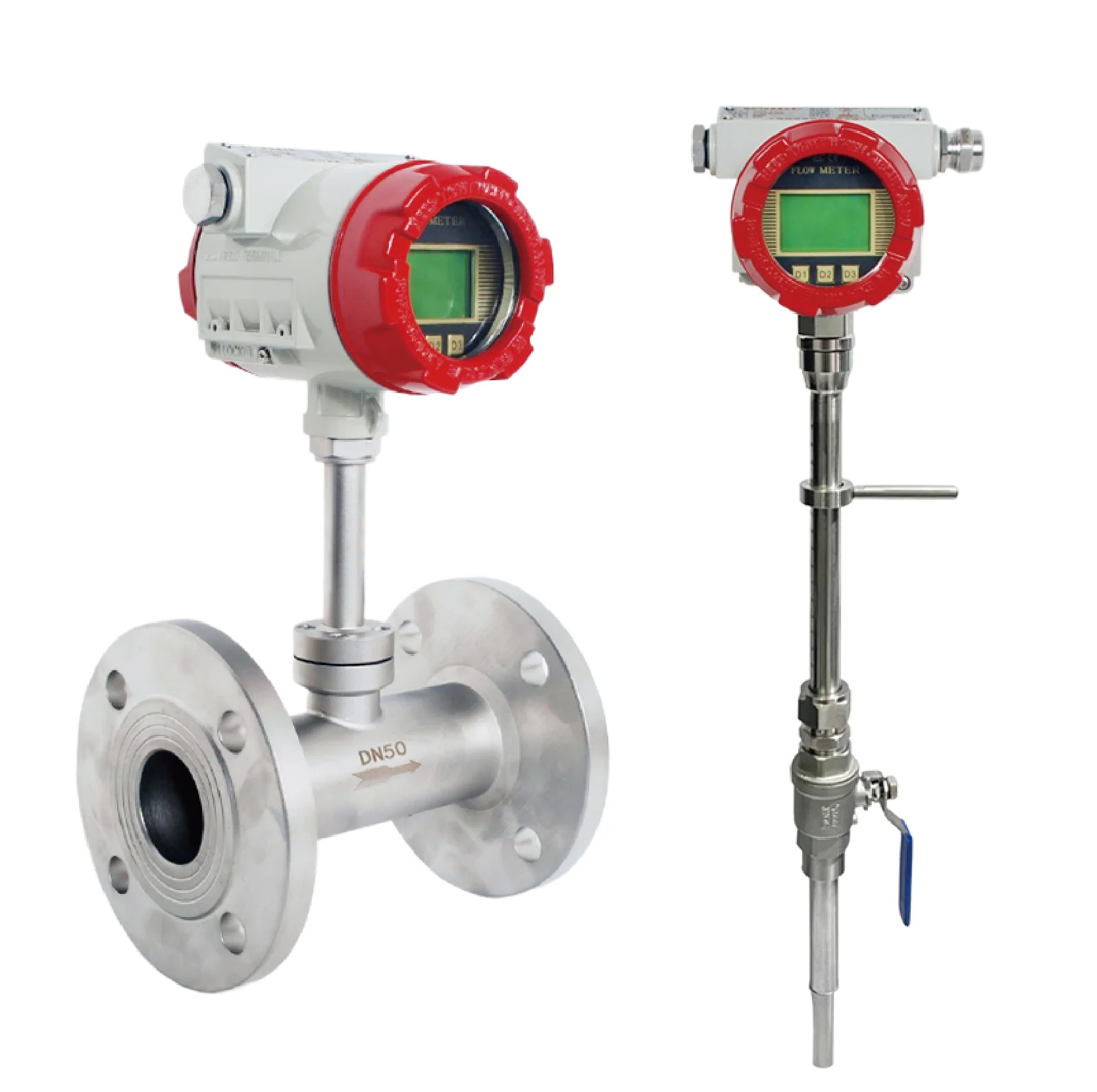 RS-200 series Thermal Mass Flow Meter flanged gas mass flow meter low flow therm