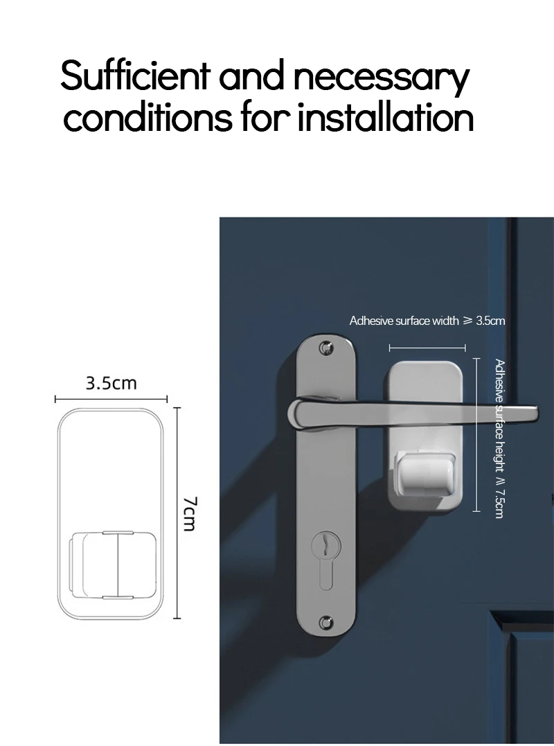 Description Picture 4 of item1pcs Door handle safety lock latest Oven Lock with New Design for Child safety lock Anti-opening door fixed lock Sliding window