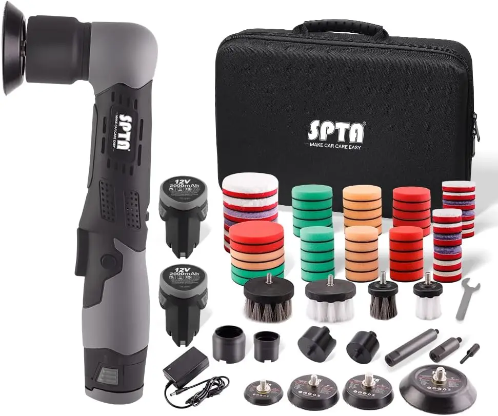 Cordless Mini Polisher, 12V Cordless Multi Polisher, Micro Scratches Killer Car Polisher RO/DA Mini Auto Machine Sets W