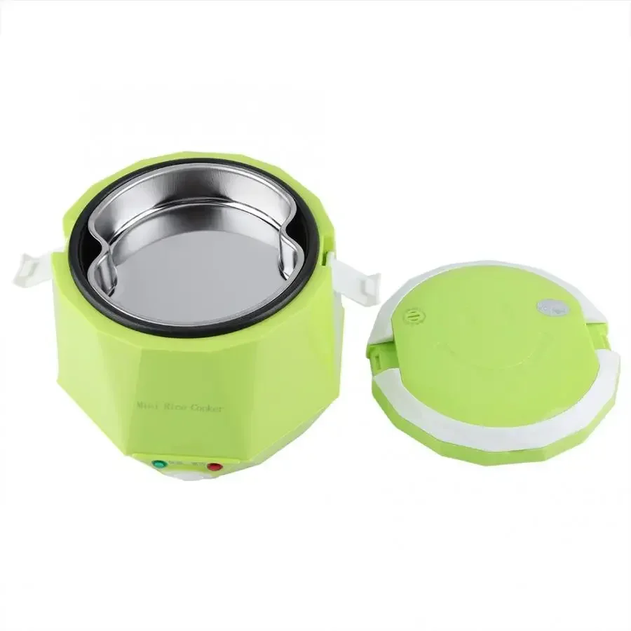 1.3L Mini Rice Cooker Electric Heating Lunch Box Portable Thermostat Food Steamer Multi Electric Cooker for Car Truck 12/24V