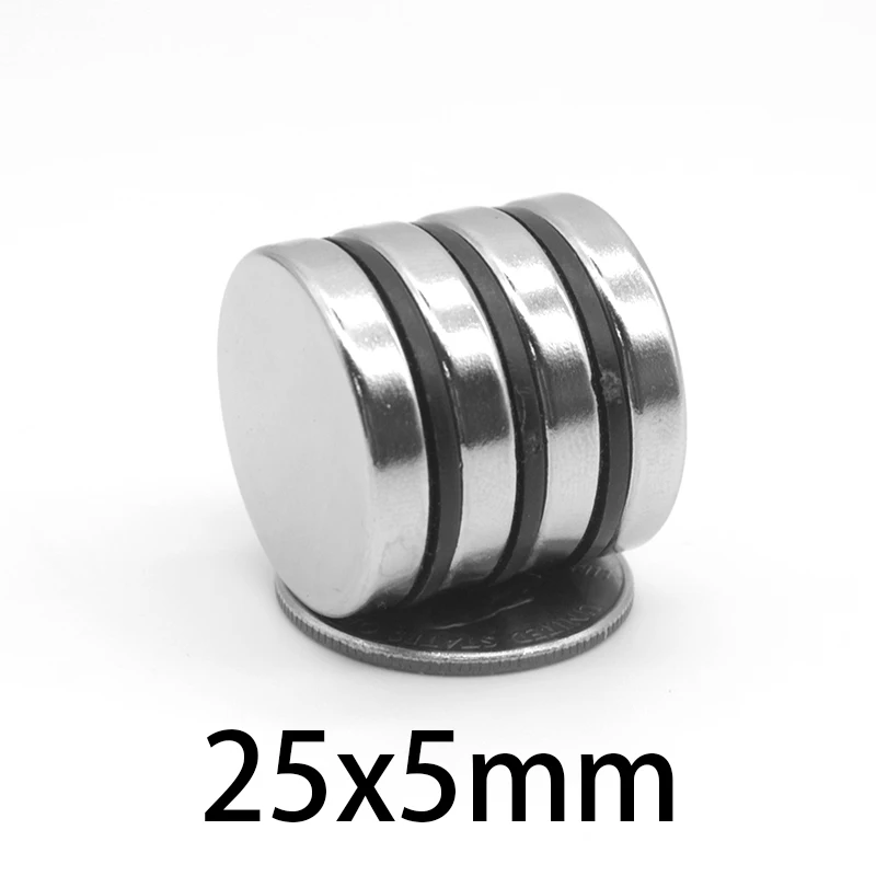 1 2 5 10 15 20PCS 25x5 Mm Disc Strong Powerful Magnets N35 Bulk Round 1-2-5-10-15-20pcs-25x5-mm-disc-strong-powerful-magnets-n35-bulk-round