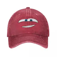 Fashion Cars Lightning Mcqueen Baseball Cap Unisex Style Distressed Denim Headwear Outdoor Summer Gift Caps Hat 1