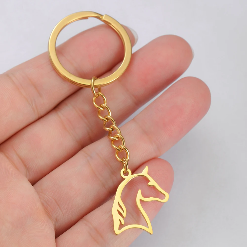 Dawapara Reitsport Pferd Schlüsselanhänger Triquetra Trinity Knoten Pferdekopf Tier Schlüsselanhänger Edelstahl Schmuck Geburtstag Jahrestag – Detail 13