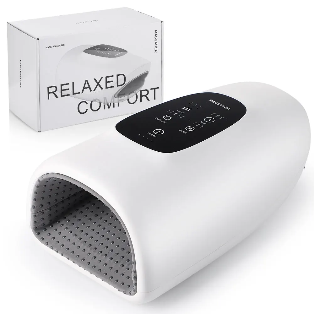 Wireless Smart Air Pressure Hand Massager Palm Acupoint Compression Vibration Hot Compress Massage Wrist Fingers Spa Relax Muscl