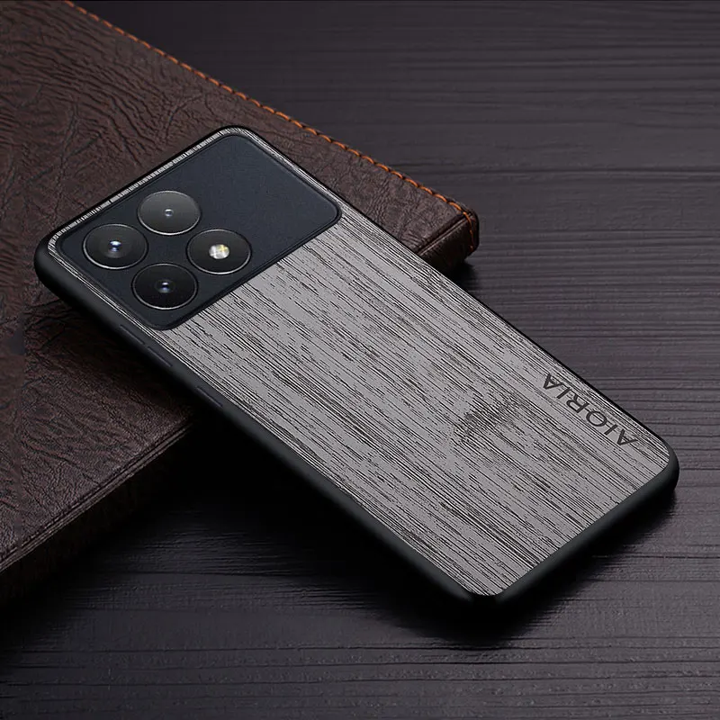 Luxury Bamboo Wood Pattern Leather Phone Case - Premium Coque  Cover