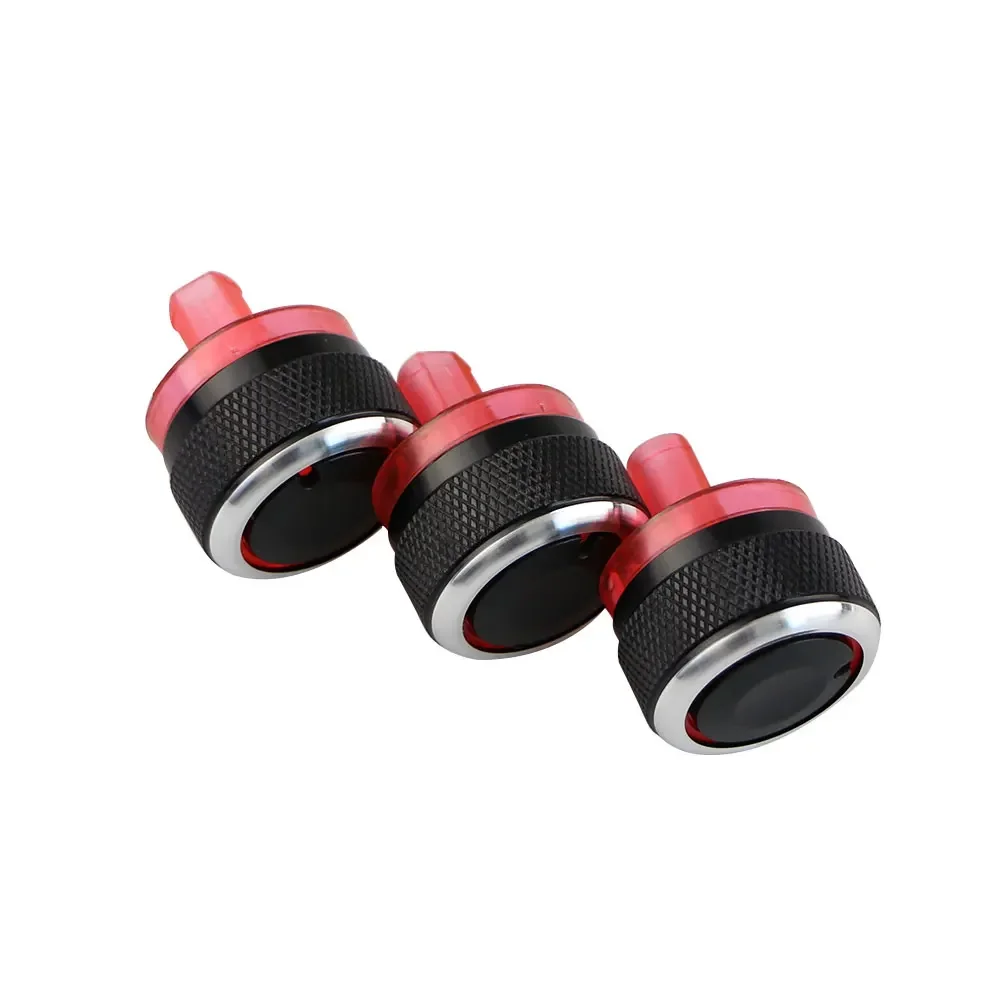 3Pcs Car AC Knob Peugeot 206 207 2006-2011 Citroen C2 2007-2011 Air Conditioning Heat Control Switch Knob Accessories
