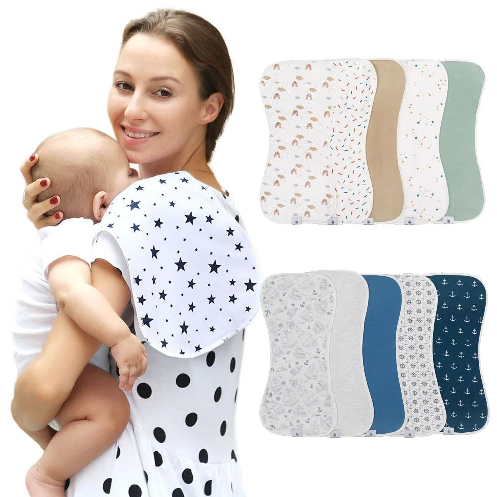 Premium Baby Burp Panos Set, 100% Algodão Orgânico, Absorvente 3 Camadas de Toalhas, Arrudo Trapos, Recém-nascidos Pads, Meninas e Meninos Babadores