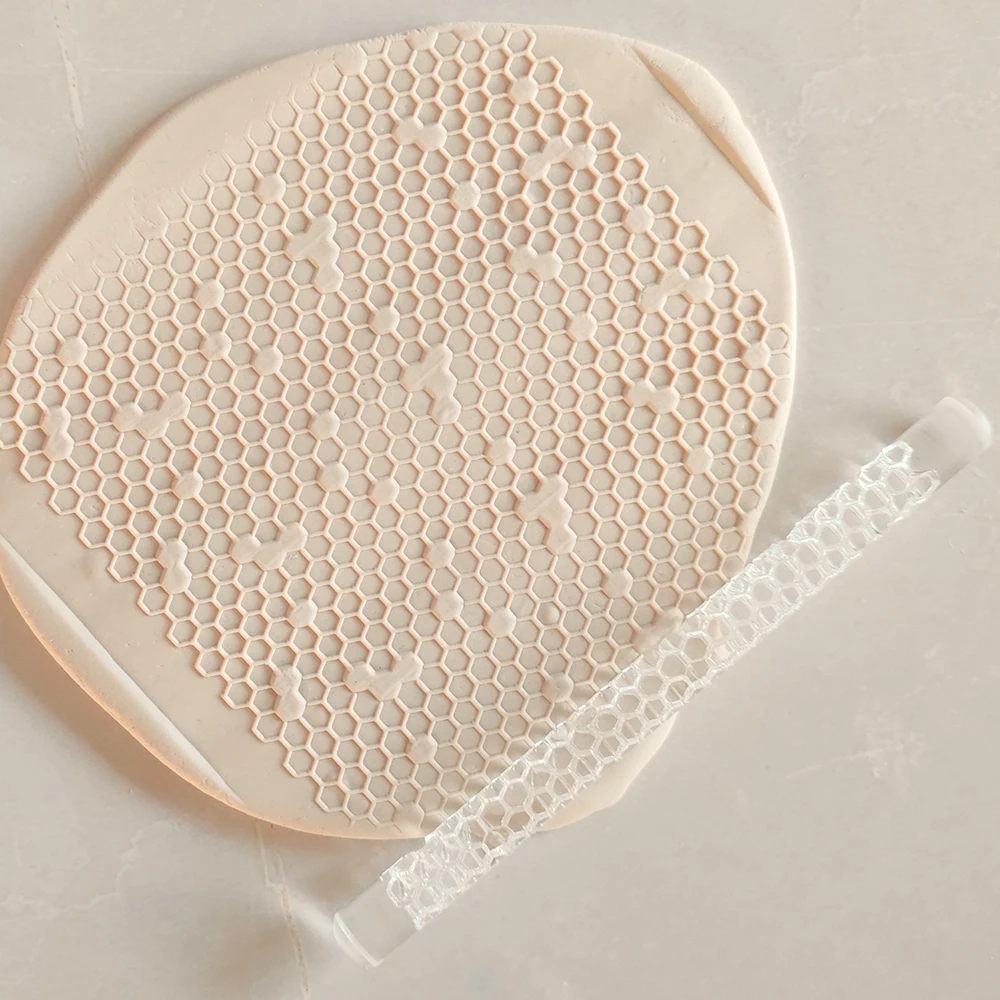 

Имитация СОТОВОЙ ФОРМЫ глины текстурированные инструменты акриловая рельефная Скалка