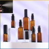 30X 5-100ML Lotion/Spray Bottle Beauty Amber Empty Glass Bottle Essential Oil Mist Spray Container Case Refillable Travel Bottle 5