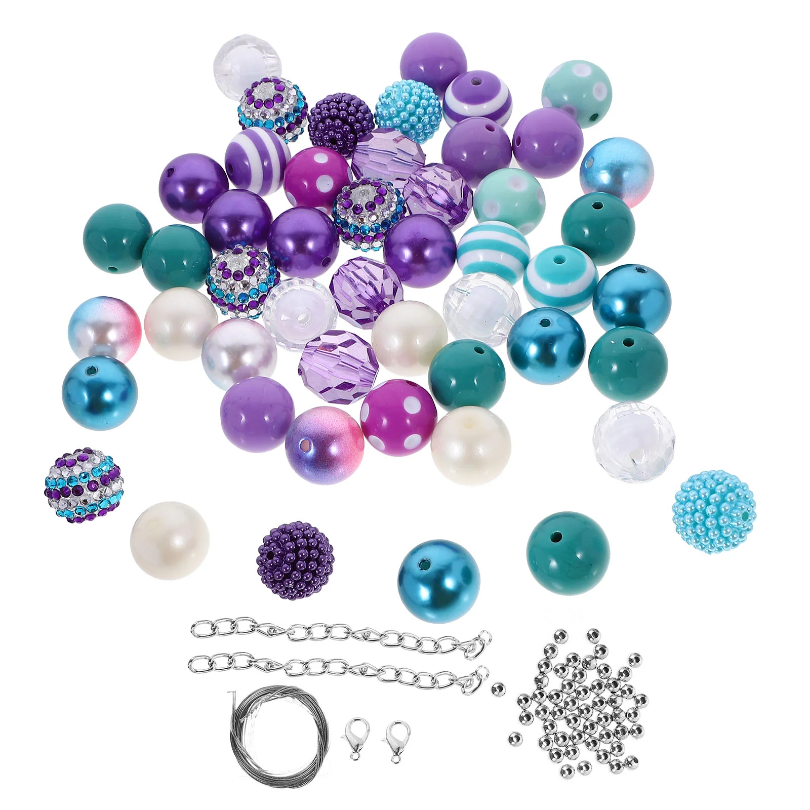 

50 Pcs DIY Crafts Accessories Making Beads Jewlery Necklace Loose for Jewelry Acrylic Bracelet