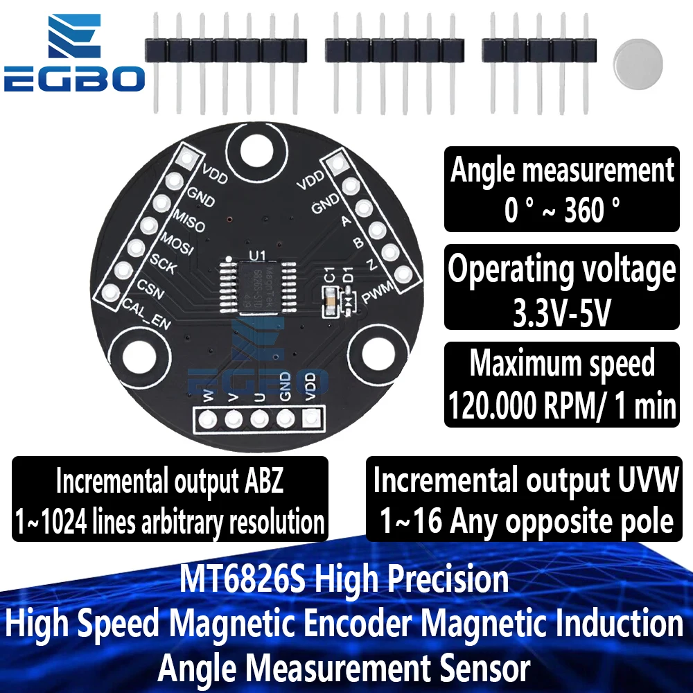 MT6826S-High-Precision-High-Speed-Magnetic-Encoder-Magnetic-Induction ...