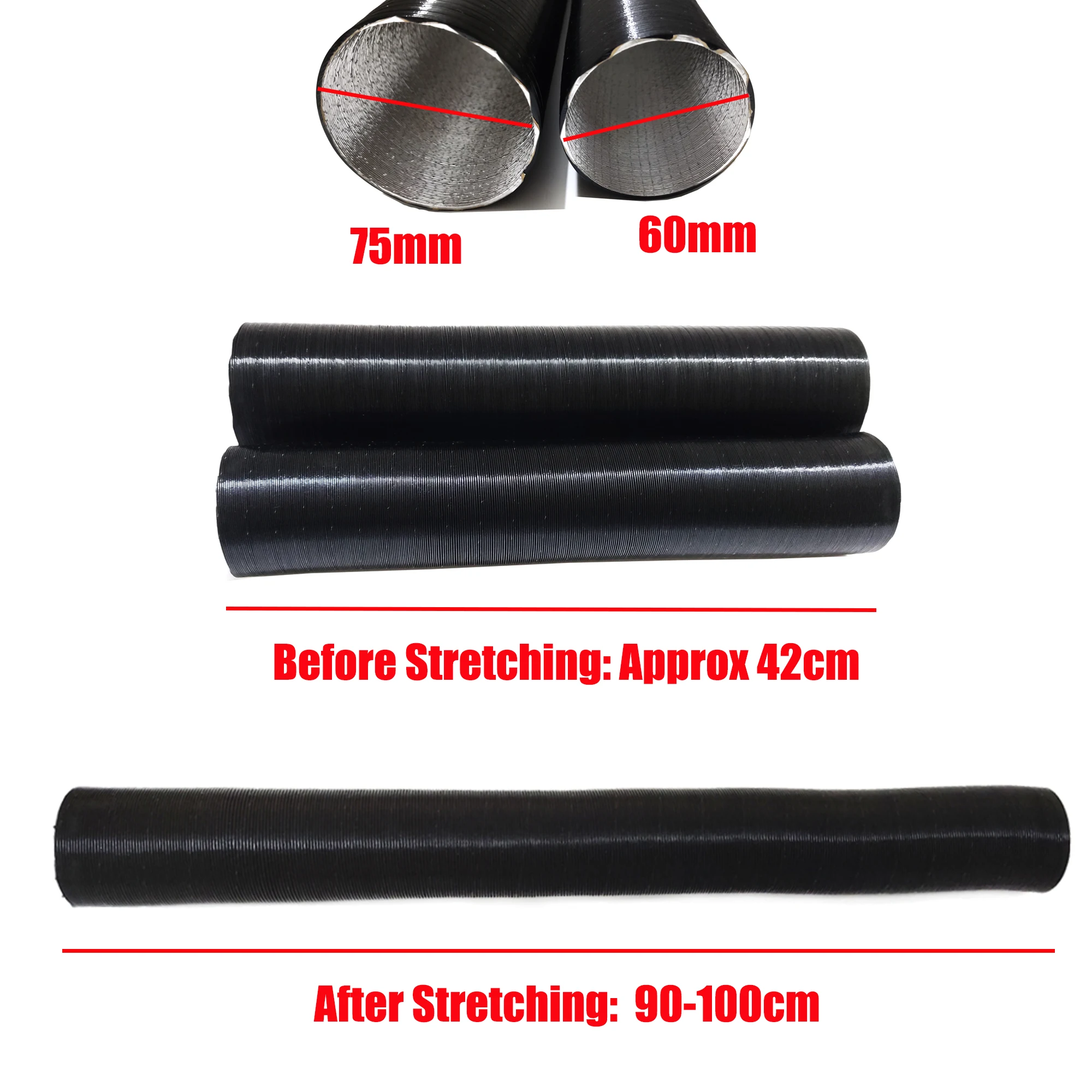 Car Air Heater Ducting Pipe Outlet Parking T Y Branch For Eberspacher For Propex Diesel Heater 60mm 75mm Pipe Combustion diesel heater exhaust pipe,air diesel heater duct pipe
