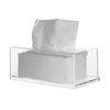 New Clear Acrylic Tissue Box Holder Tissue Dispenser Napkin Holder Car Home Office Desktop Tissue Storage Box Organizer 2