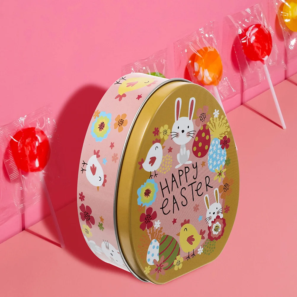 

4 Pcs Easter Gift Box Small Gifts Candy Storage Holder Treat Boxes for Metal Nibbles Tinplate Party Favors