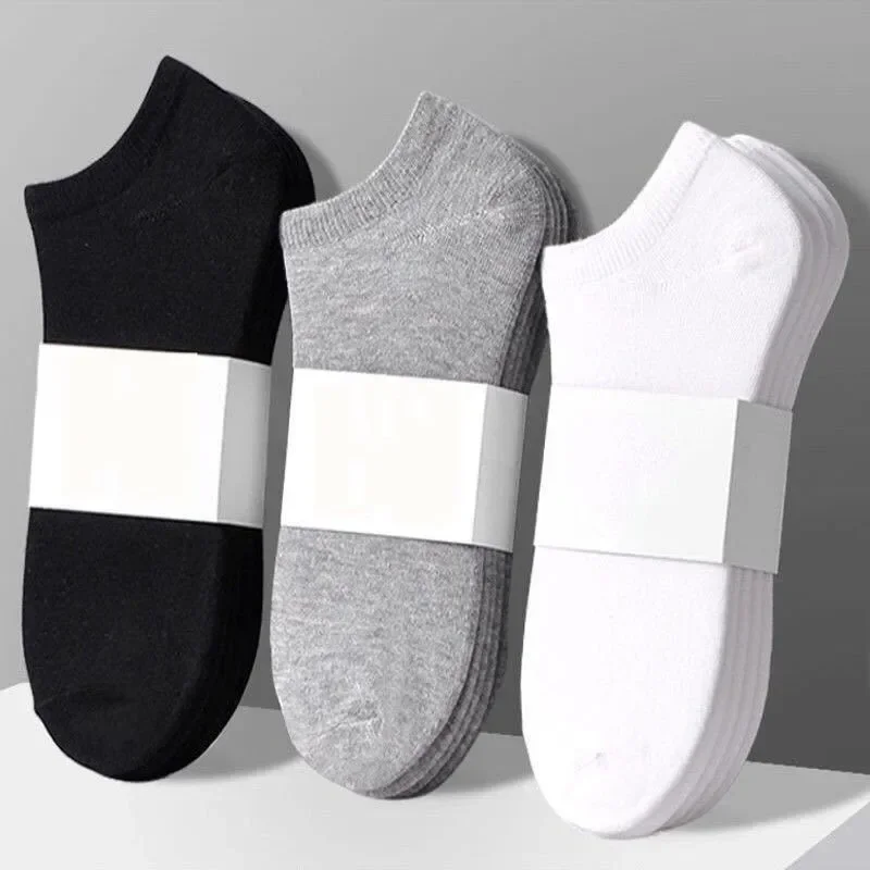 6-Pairs Men's Black/White Low Cut Compression Socks | Actinput
