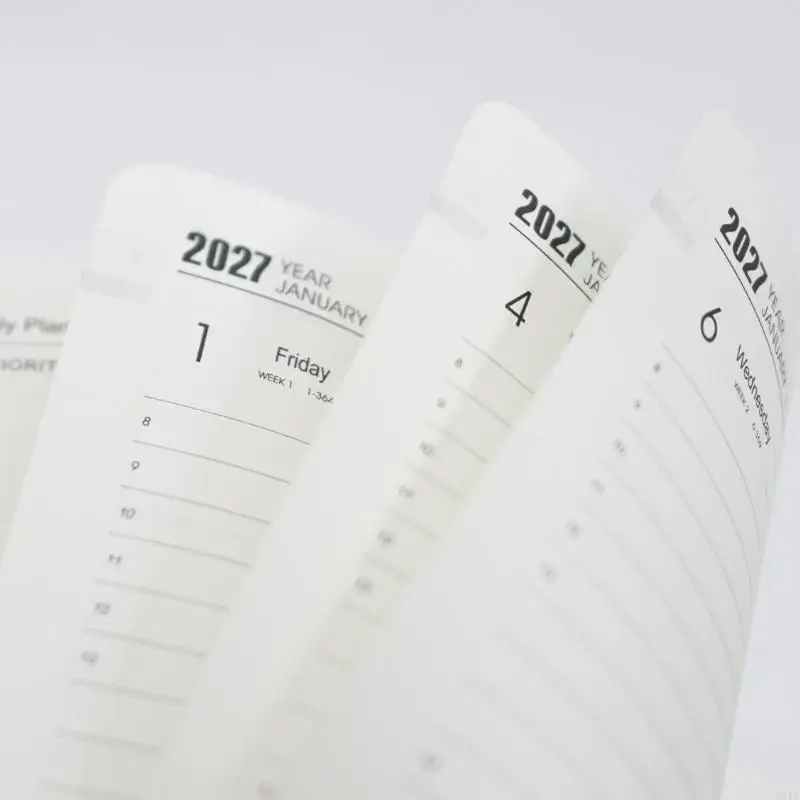 2026-2027 일일 플래너 2026년 7월-2027년 6월 탄성 펜 슬롯이 있는 PU 학업 플래너 384 페이지일일 일정 관리용 K1KF