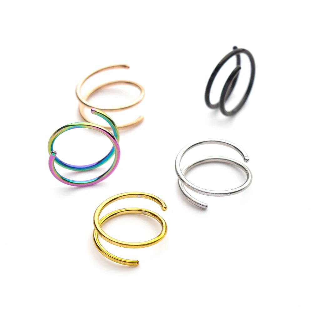 Piercing Opale Zirconium Nez Lèvre Lot De 12 Piercings Nez/oreille Acier Inoxydable - Pierres Opale Et Zirconium Calibre 16 Bijoux Corps 316L