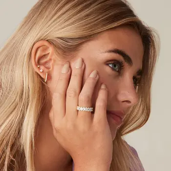 Shevalues Women 14K Gold Plated Rings Oval Cubic Zirconia Love Ring Eternity Ring Stackable Rings for Women Gift Popular Jewelry 2 Shevalues Women 14K Gold Plated Rings Oval Cubic Zirconia Love Ring Eternity Ring Stackable Rings for Women Gift Popular Jewelry 2