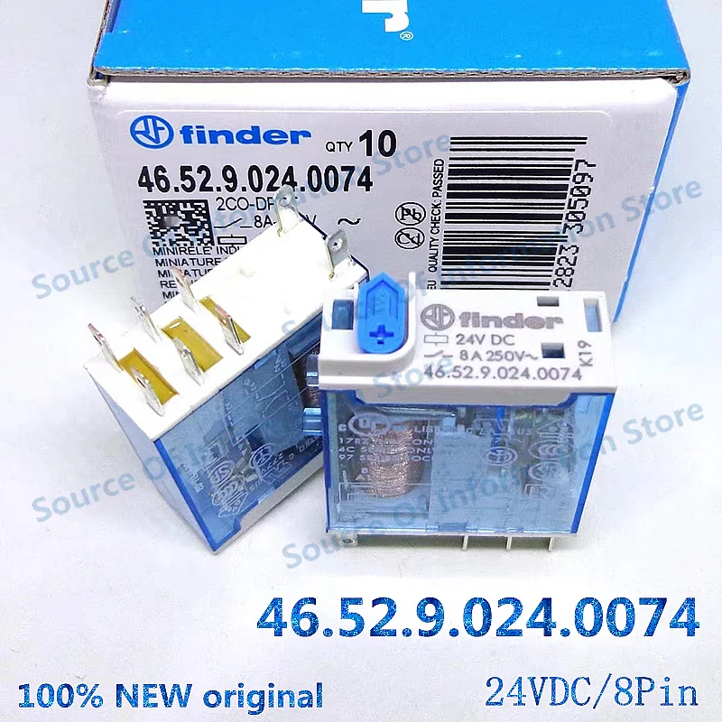 

5Pcs, Original Finder Relay, 46.52.9.024.0074, 24VDC, 8A, 8Pin, 100% New