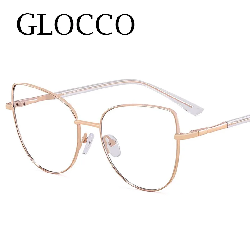 New Fashion Vintage Metal Eyeglasses For Nearsightedness Anti Blue Light Myopia Eyewear Elegant Purple Cat Eye Glasses Frame 4