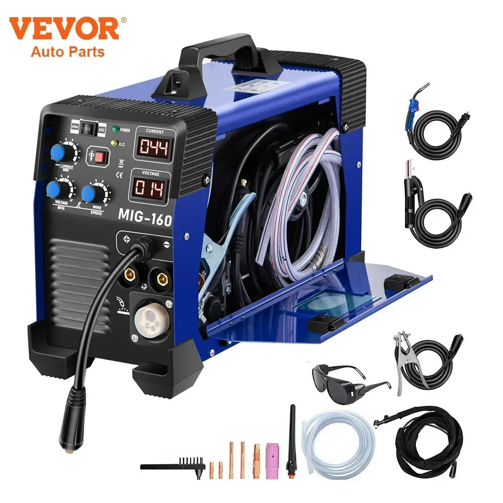 Vevor 3 In 1 Saldatrice Combinata Saldatrice Inverter Mig/Mma/ Tig 200Amp Saldatrice A Punti Combinata Acciaio E Ferro Kit Di Riparazione In Alluminio
