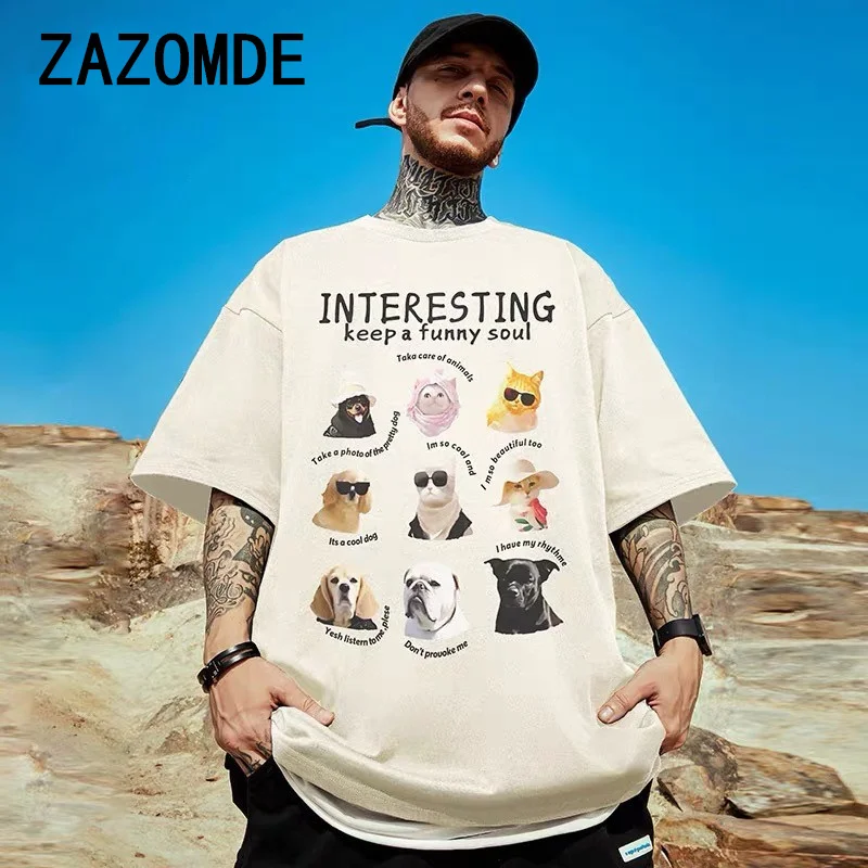 

Повседневная Свободная хлопковая футболка с коротким рукавом в стиле хип-хоп для мужчин и женщин