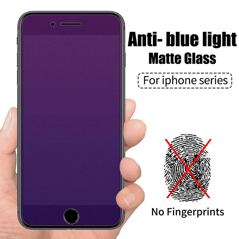 Set of 2 Matte Anti-Blue Light Tempered Glass Screen Protectors