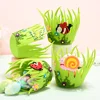 4Pcs Easter Colorful Baskets Non Woven Fabrics Candy Baskets Small Fabric Basket Storage EasterDecoration 3