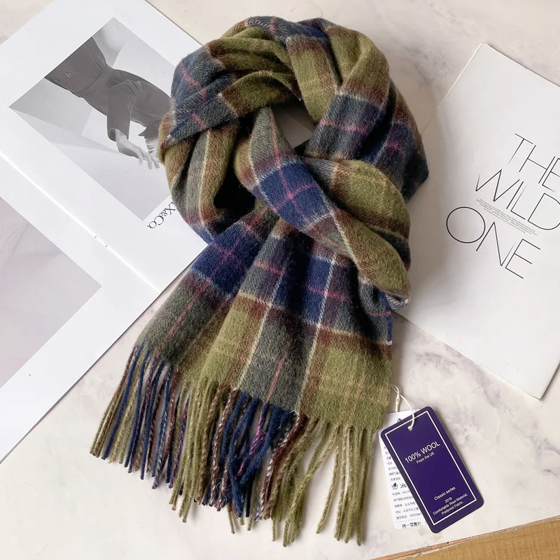 9 blue and green plaid [100% pure wool]]